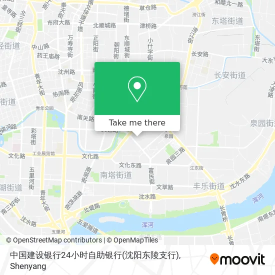 中国建设银行24小时自助银行(沈阳东陵支行) map