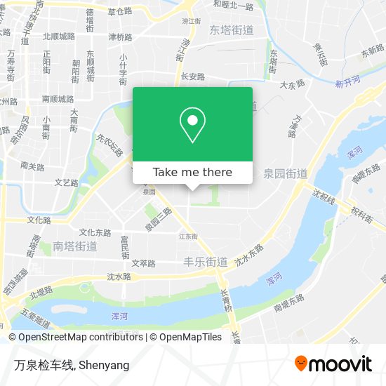 万泉检车线 map
