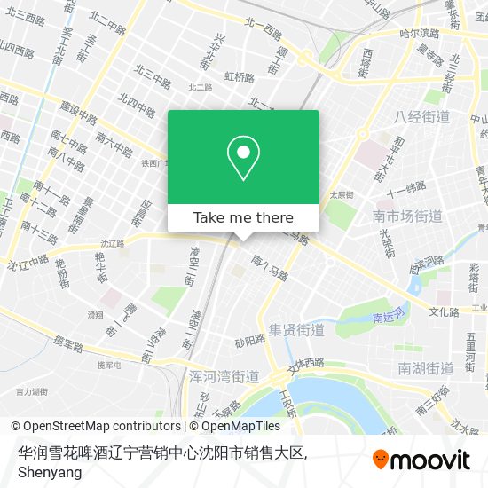 华润雪花啤酒辽宁营销中心沈阳市销售大区 map
