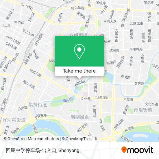 回民中学停车场-出入口 map
