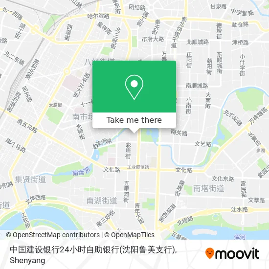 中国建设银行24小时自助银行(沈阳鲁美支行) map
