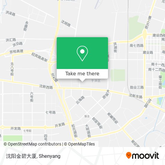 沈阳金碧大厦 map