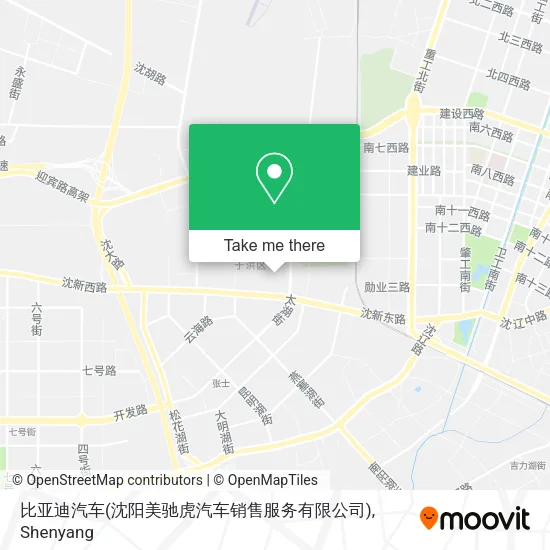 比亚迪汽车(沈阳美驰虎汽车销售服务有限公司) map