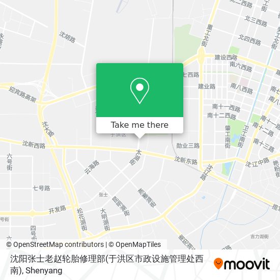 沈阳张士老赵轮胎修理部(于洪区市政设施管理处西南) map