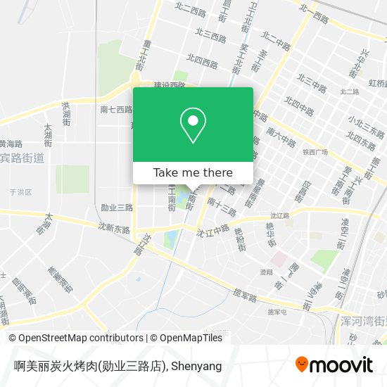 啊美丽炭火烤肉(勋业三路店) map
