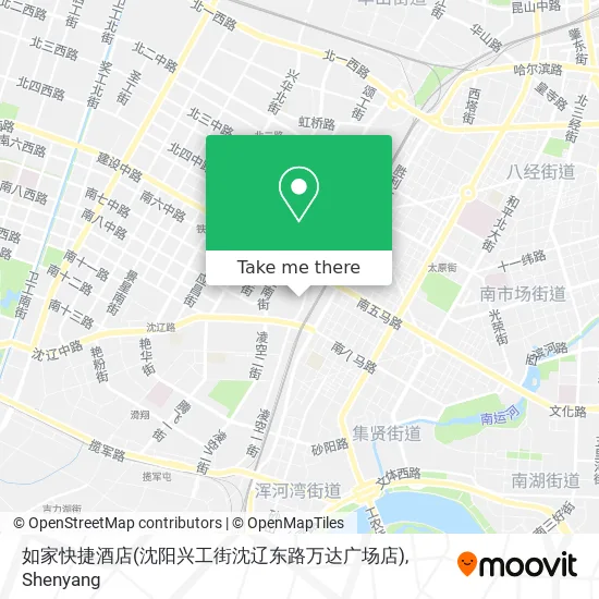 如家快捷酒店(沈阳兴工街沈辽东路万达广场店) map