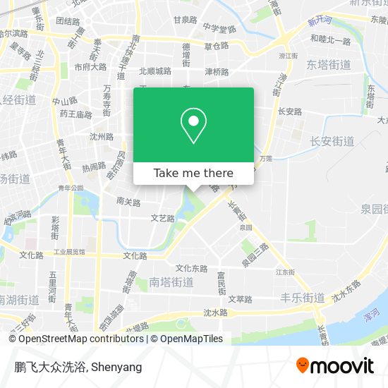 鹏飞大众洗浴 map