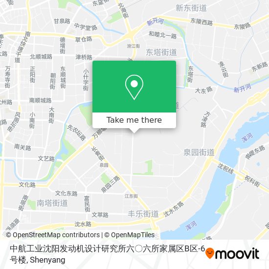 中航工业沈阳发动机设计研究所六〇六所家属区B区-6号楼 map