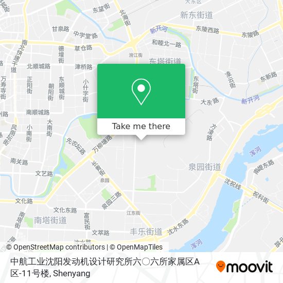中航工业沈阳发动机设计研究所六〇六所家属区A区-11号楼 map