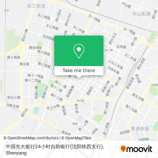 中国光大银行24小时自助银行(沈阳铁西支行) map