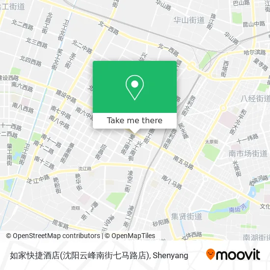 如家快捷酒店(沈阳云峰南街七马路店) map