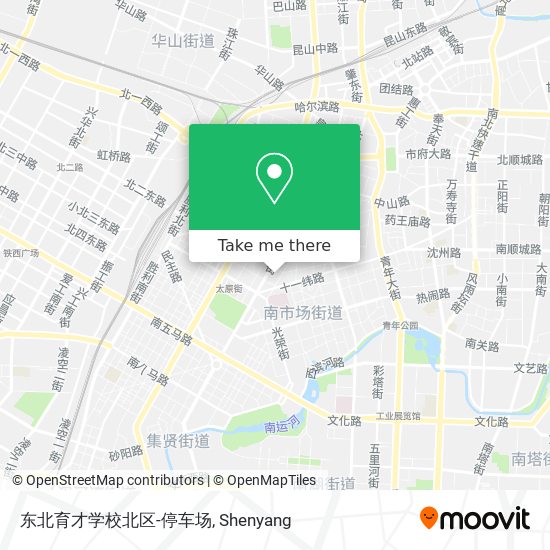 东北育才学校北区-停车场 map