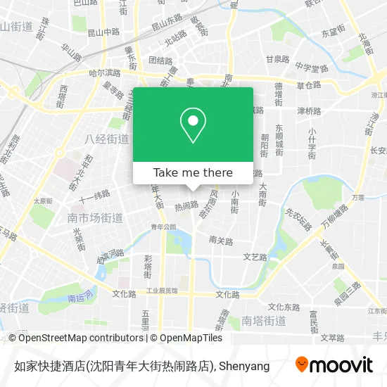 如家快捷酒店(沈阳青年大街热闹路店) map