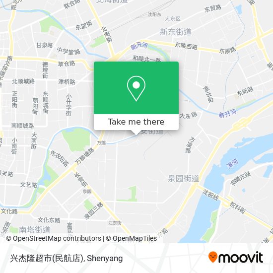 兴杰隆超市(民航店) map