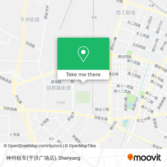 神州租车(于洪广场店) map