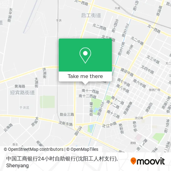 中国工商银行24小时自助银行(沈阳工人村支行) map