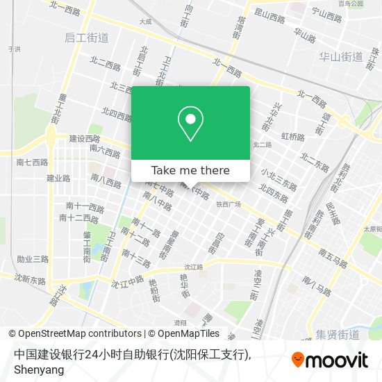 中国建设银行24小时自助银行(沈阳保工支行) map
