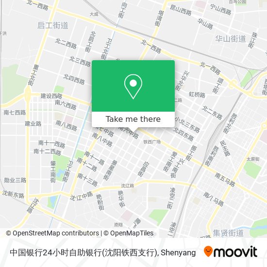 中国银行24小时自助银行(沈阳铁西支行) map