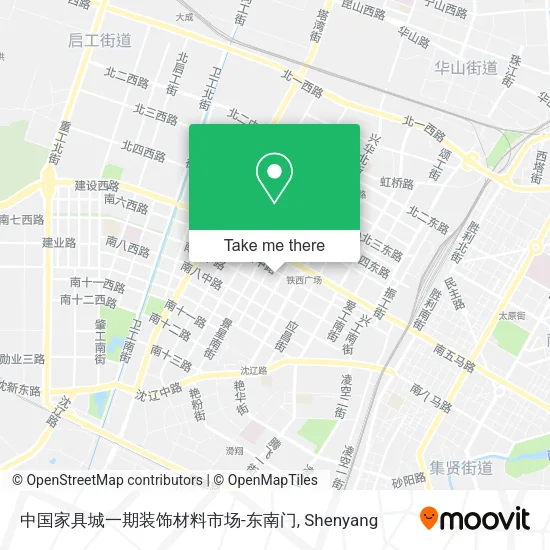 中国家具城一期装饰材料市场-东南门 map