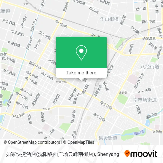 如家快捷酒店(沈阳铁西广场云峰南街店) map
