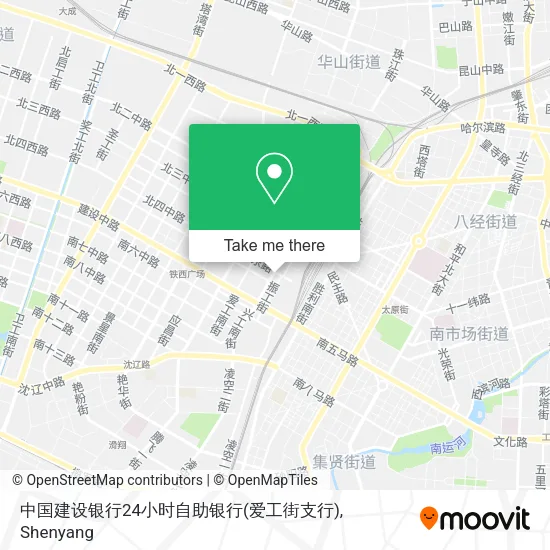 中国建设银行24小时自助银行(爱工街支行) map