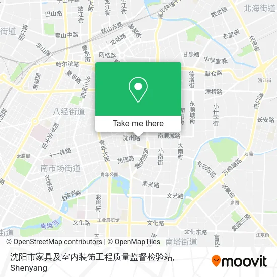 沈阳市家具及室内装饰工程质量监督检验站 map