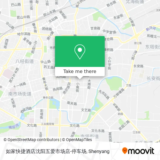 如家快捷酒店沈阳五爱市场店-停车场 map