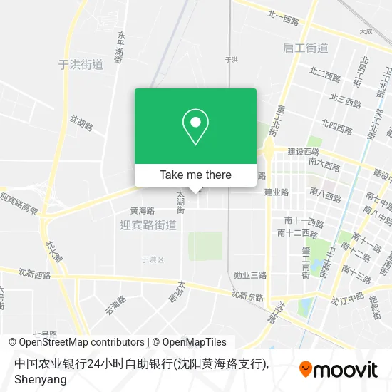 中国农业银行24小时自助银行(沈阳黄海路支行) map