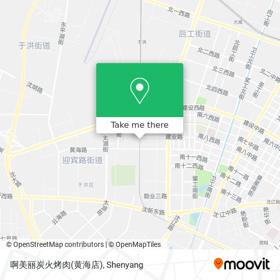 啊美丽炭火烤肉(黄海店) map