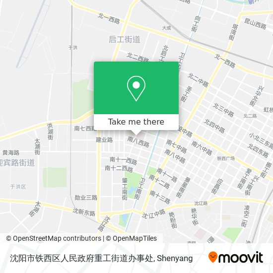 沈阳市铁西区人民政府重工街道办事处 map