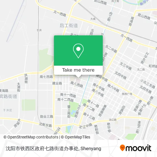 沈阳市铁西区政府七路街道办事处 map