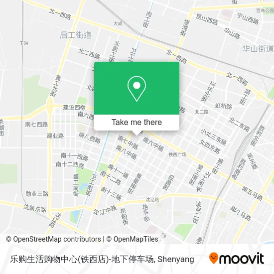 乐购生活购物中心(铁西店)-地下停车场 map