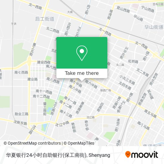 华夏银行24小时自助银行(保工南街) map