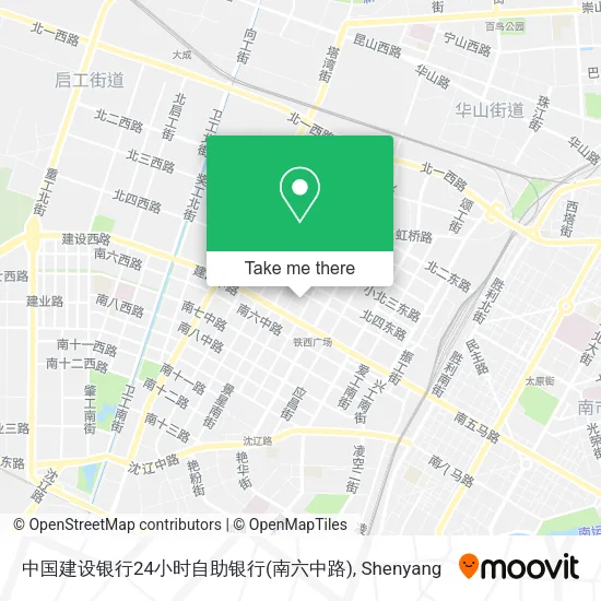 中国建设银行24小时自助银行(南六中路) map
