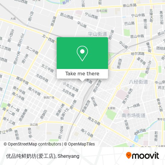 优品纯鲜奶坊(爱工店) map