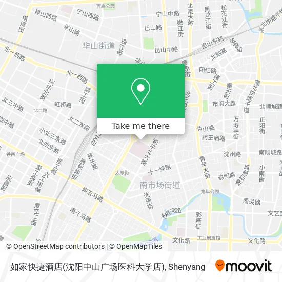 如家快捷酒店(沈阳中山广场医科大学店) map