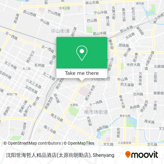 沈阳世海哲人精品酒店(太原街朗勤店) map