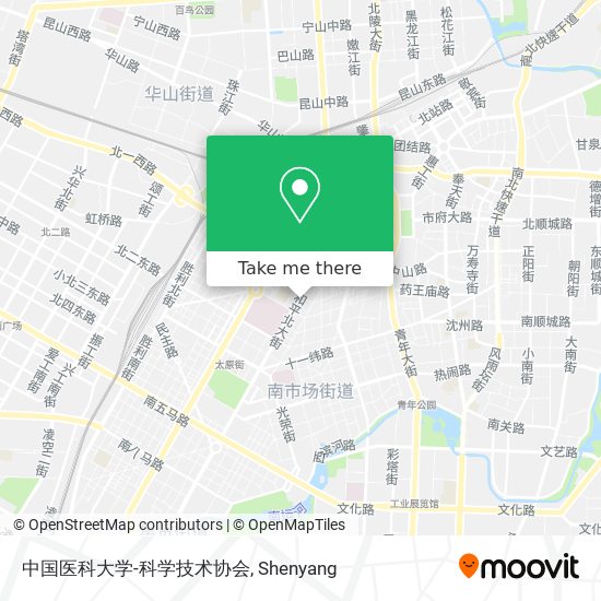 中国医科大学-科学技术协会 map