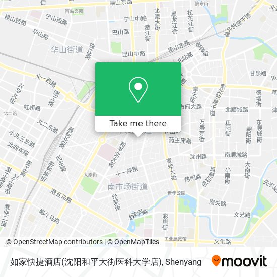 如家快捷酒店(沈阳和平大街医科大学店) map
