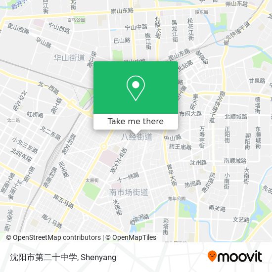 沈阳市第二十中学 map