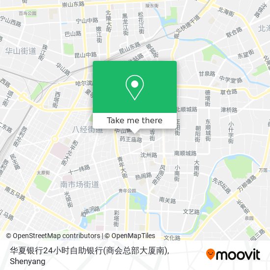 华夏银行24小时自助银行(商会总部大厦南) map