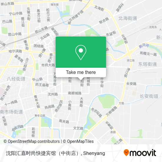 沈阳汇嘉时尚快捷宾馆（中街店） map