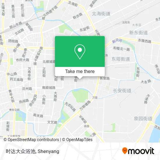 时达大众浴池 map