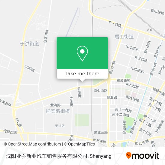 沈阳业乔新业汽车销售服务有限公司 map