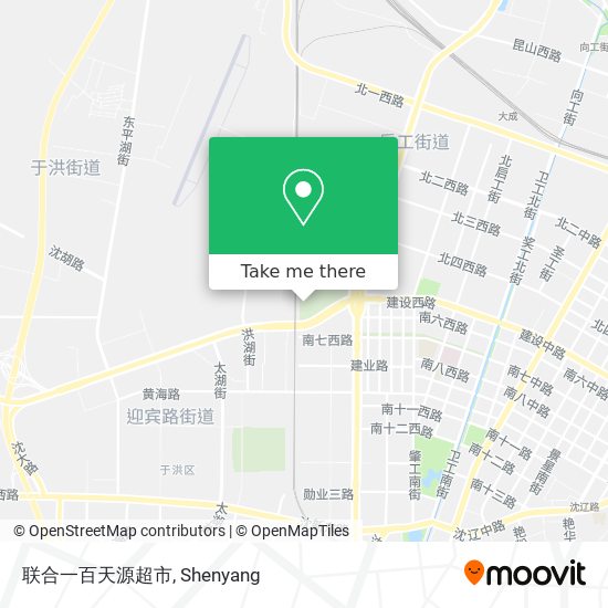 联合一百天源超市 map