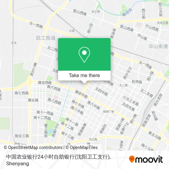 中国农业银行24小时自助银行(沈阳卫工支行) map