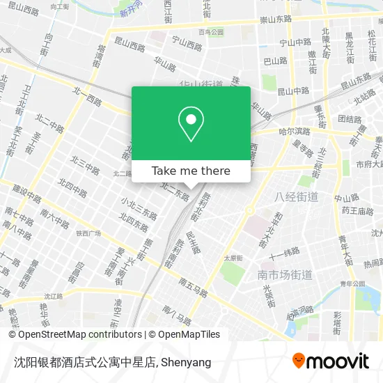 沈阳银都酒店式公寓中星店 map