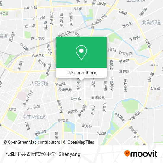 沈阳市共青团实验中学 map