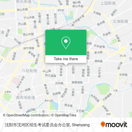 沈阳市沈河区招生考试委员会办公室 map