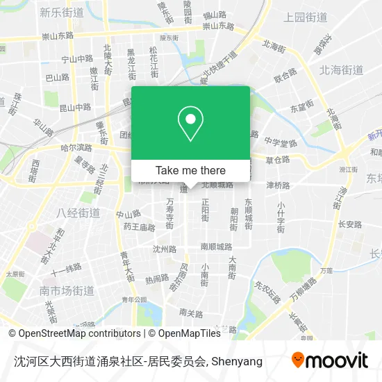 沈河区大西街道涌泉社区-居民委员会 map